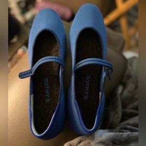 Womens Rothy’s The Square Mary Jane, size 9, Deep Ocean color